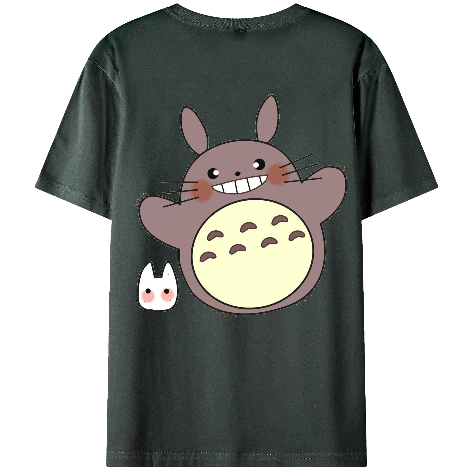 （画像用） となりのトトロ 草壁メイ 草壁サツキ My Neighbor Totoro Satsuki Kusakabe Mei Kusakabe 綿100％ メンズ半袖Tシャツ（バックプリント） 通気性